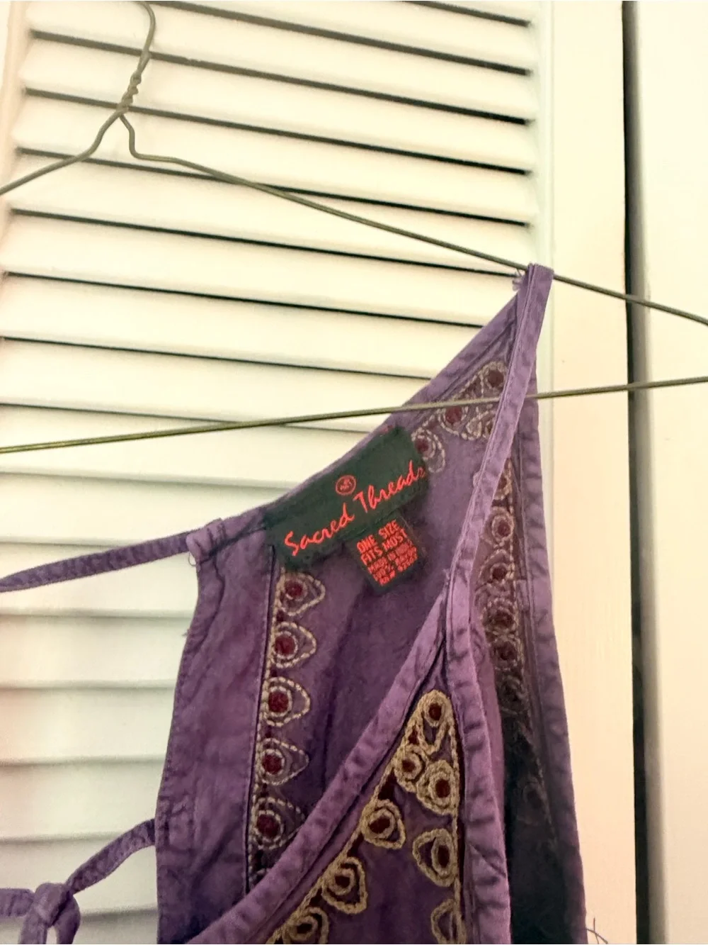 Sacred Threads lavender tank